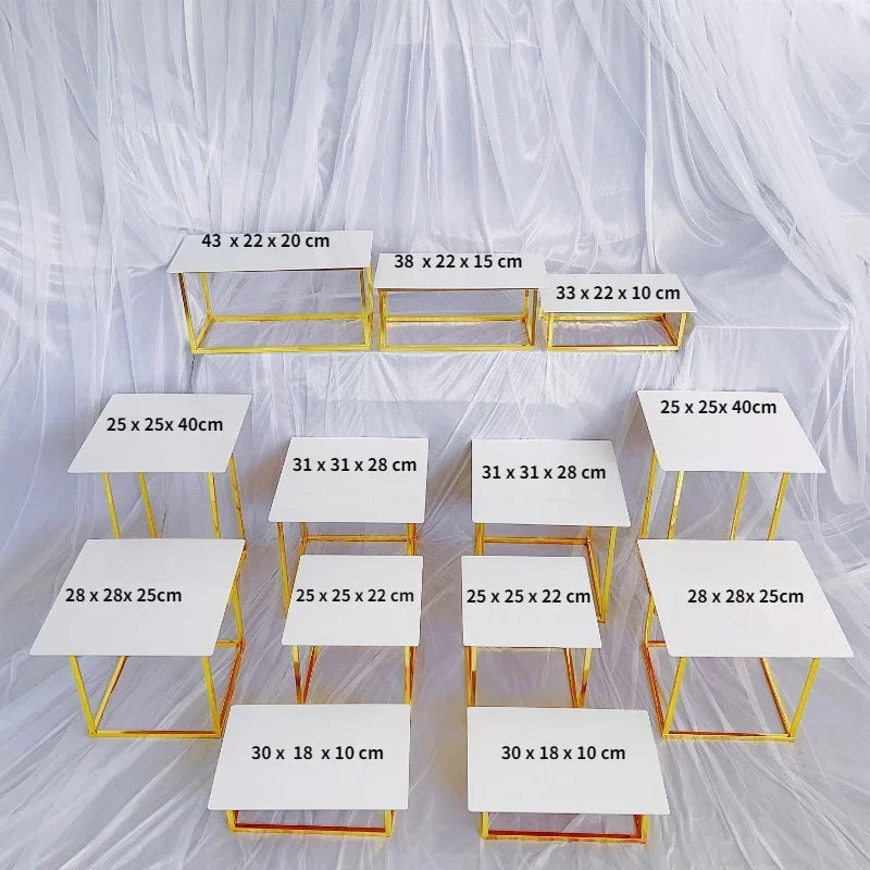 Wedding Dessert Table Display Rack Cake Stand Buffet Candy Bar Banquet Tea Break Props Stage Cupcake Juice Drinks Holder 12-26pc