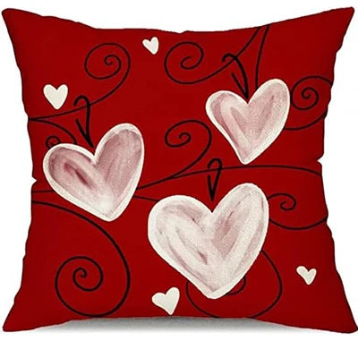 Valentine's Day Pillowcase Red Heart Love You Pillow Cushion Valentine's Day Decoration Pillowcase Home Sofa Decoration