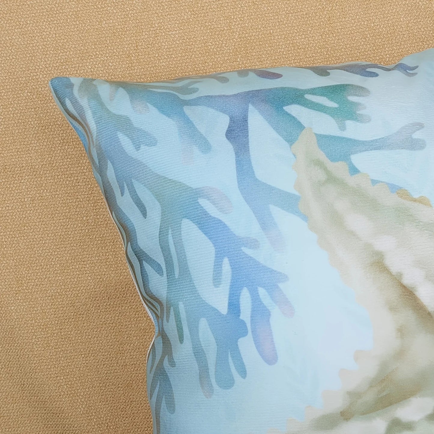 Seahorse Turtle Starfish Coastal Outdoor Decorative Pillow Soft Velvet Cushion Cover Sofa Bed Home Decor Ocean Beach Throw