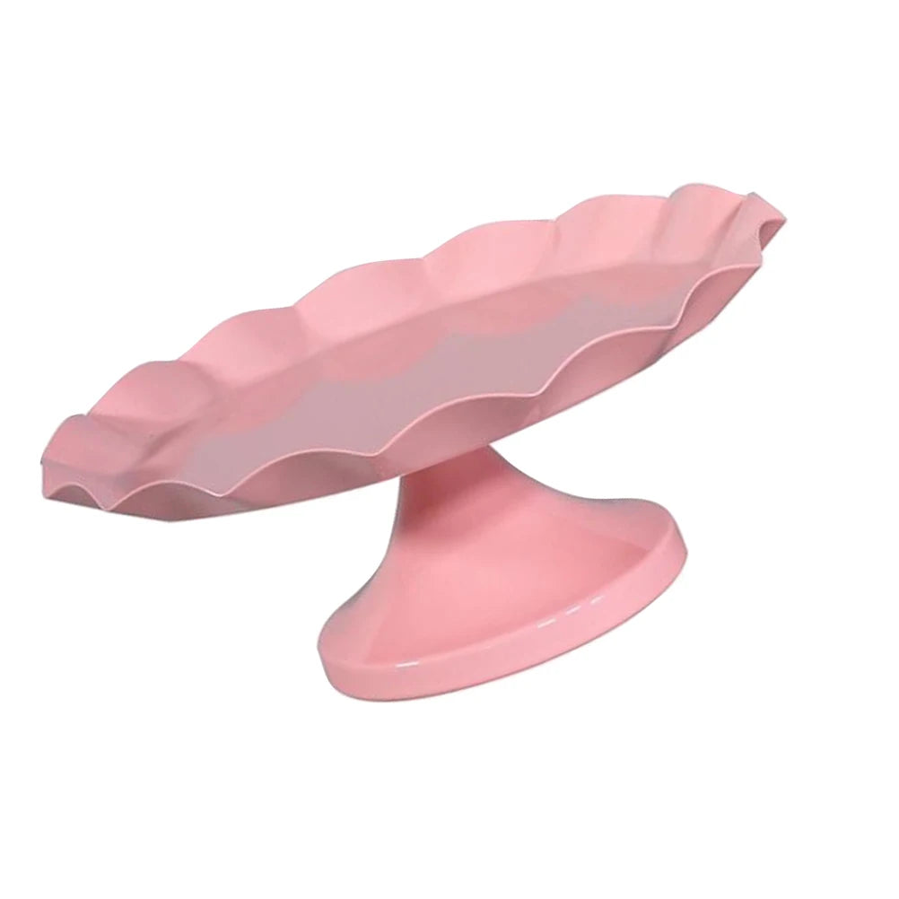 1pc Pink Iron Dessert Stand Large Capacity Cupcake Display Rack Elegant Cake Tray Sweetheart Table Fruit Plate Party Wedding