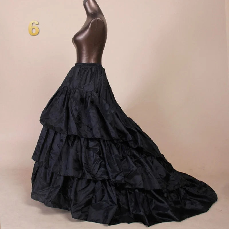 Black Petticoats for Wedding Dress Crinoline jupon tulle mariage enaguas saiote novia anagua de vestido de noiva underskirt