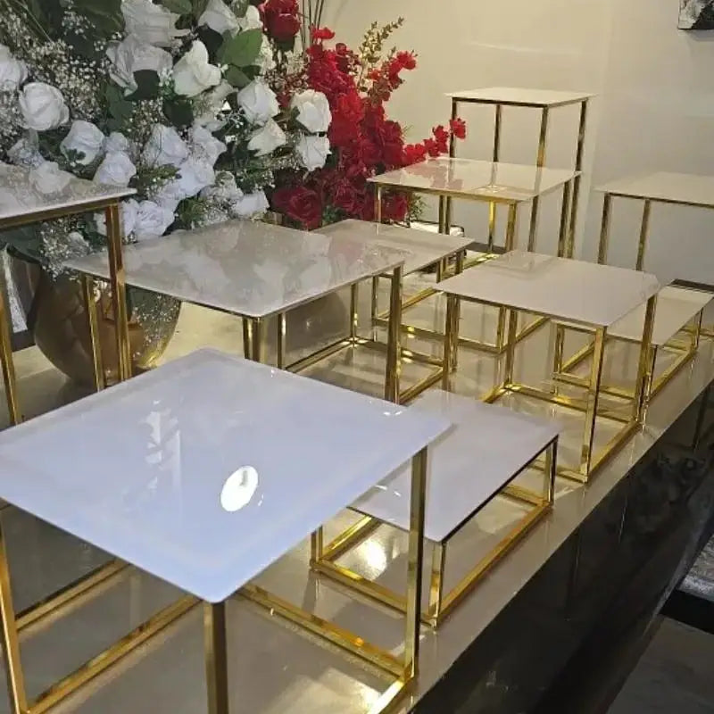 Wedding Dessert Table Display Rack Cake Stand Buffet Candy Bar Banquet Tea Break Props Stage Cupcake Juice Drinks Holder 12-26pc