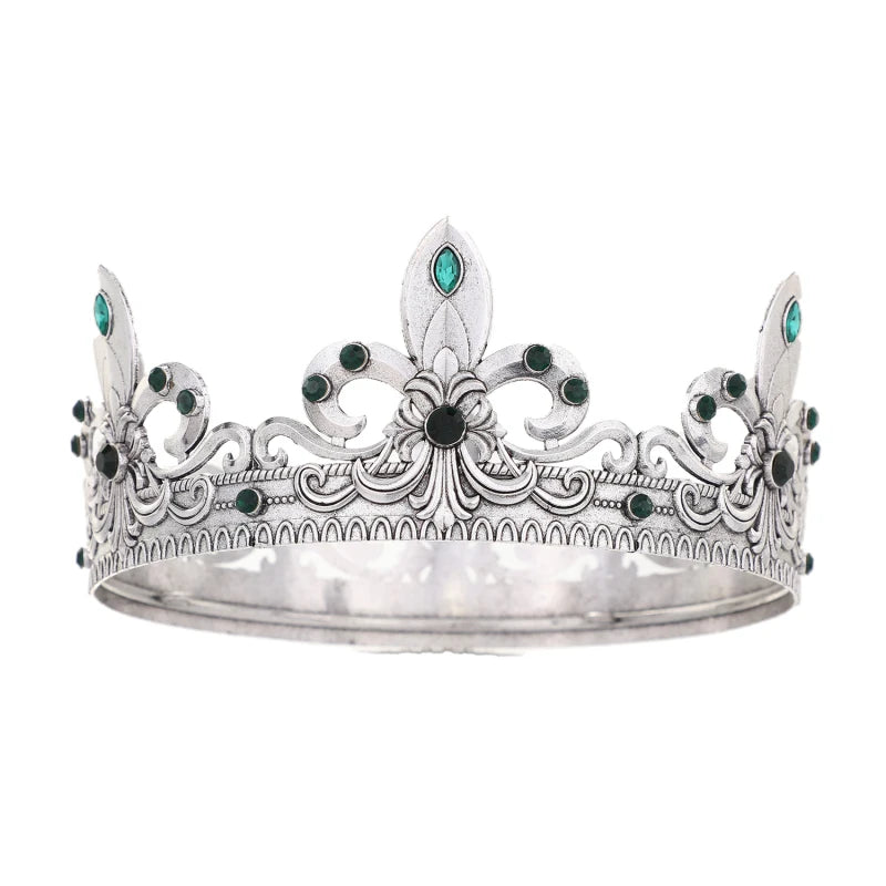 Baroque Vintage Crystal Rhinestone Tiaras And Crowns For Women Bride Queen King Diadems Wedding Hair Accessories Party Pageant