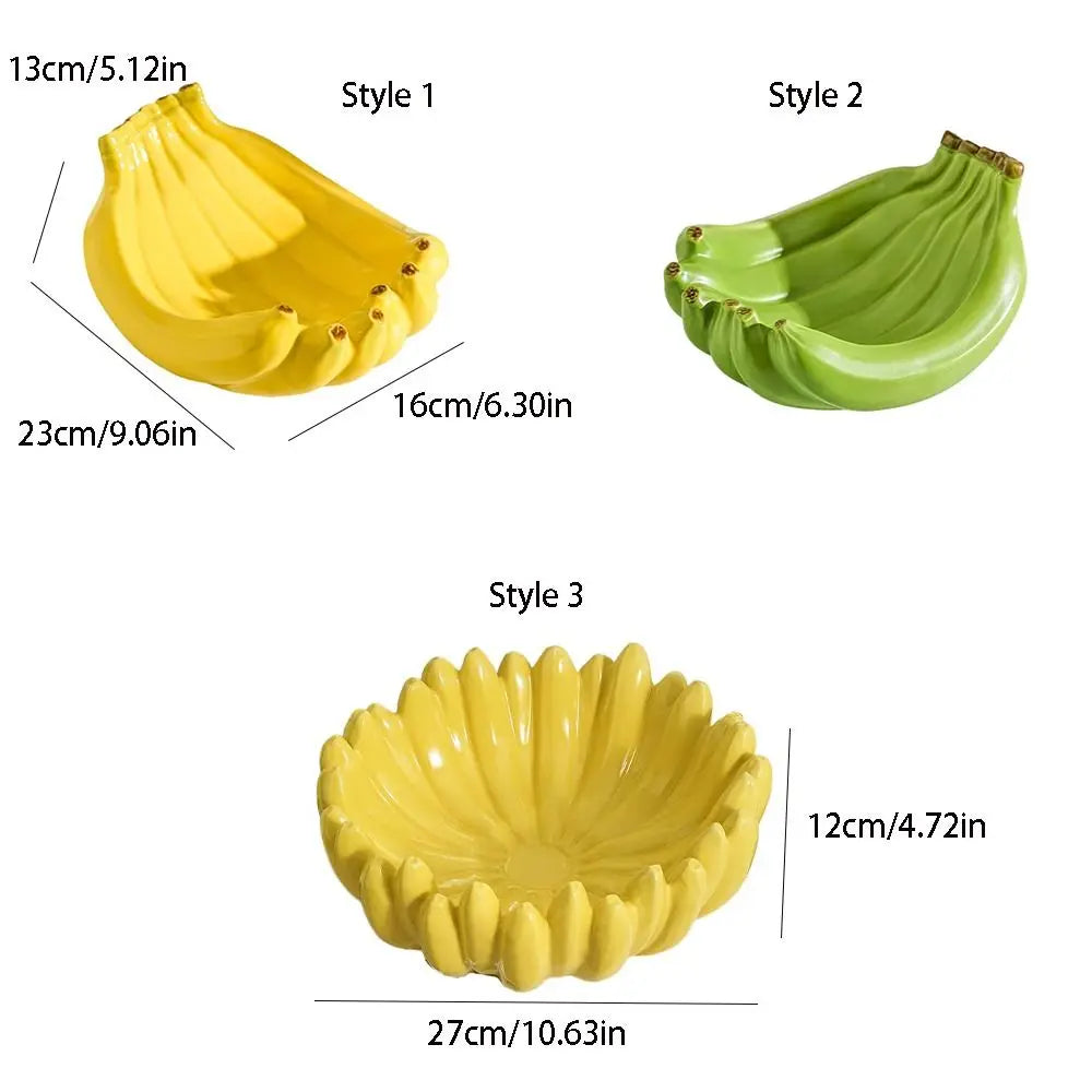 Tableware Ceramic Banana Shaped Storage Tray Durable Exquisite Dessert Plate Creative Fruit Tray Restaurant