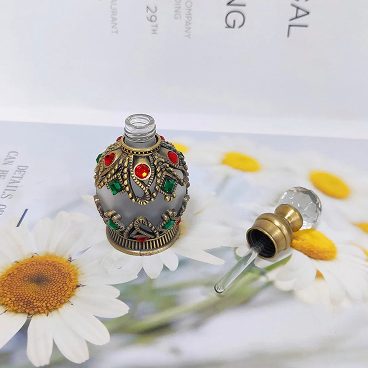 15ML Crystal Vintage Style Perfume Bottle Refillable Perfume Atomizer Perfume Dispensers For Beauty Salon Arab Style