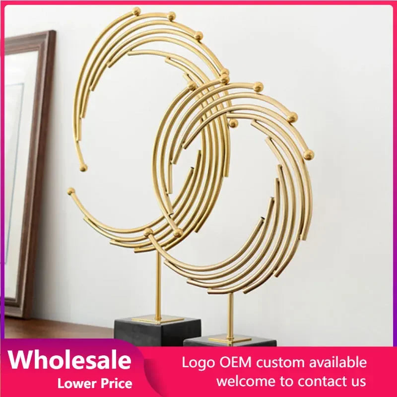 Golden Harmony Orbit Sculptures