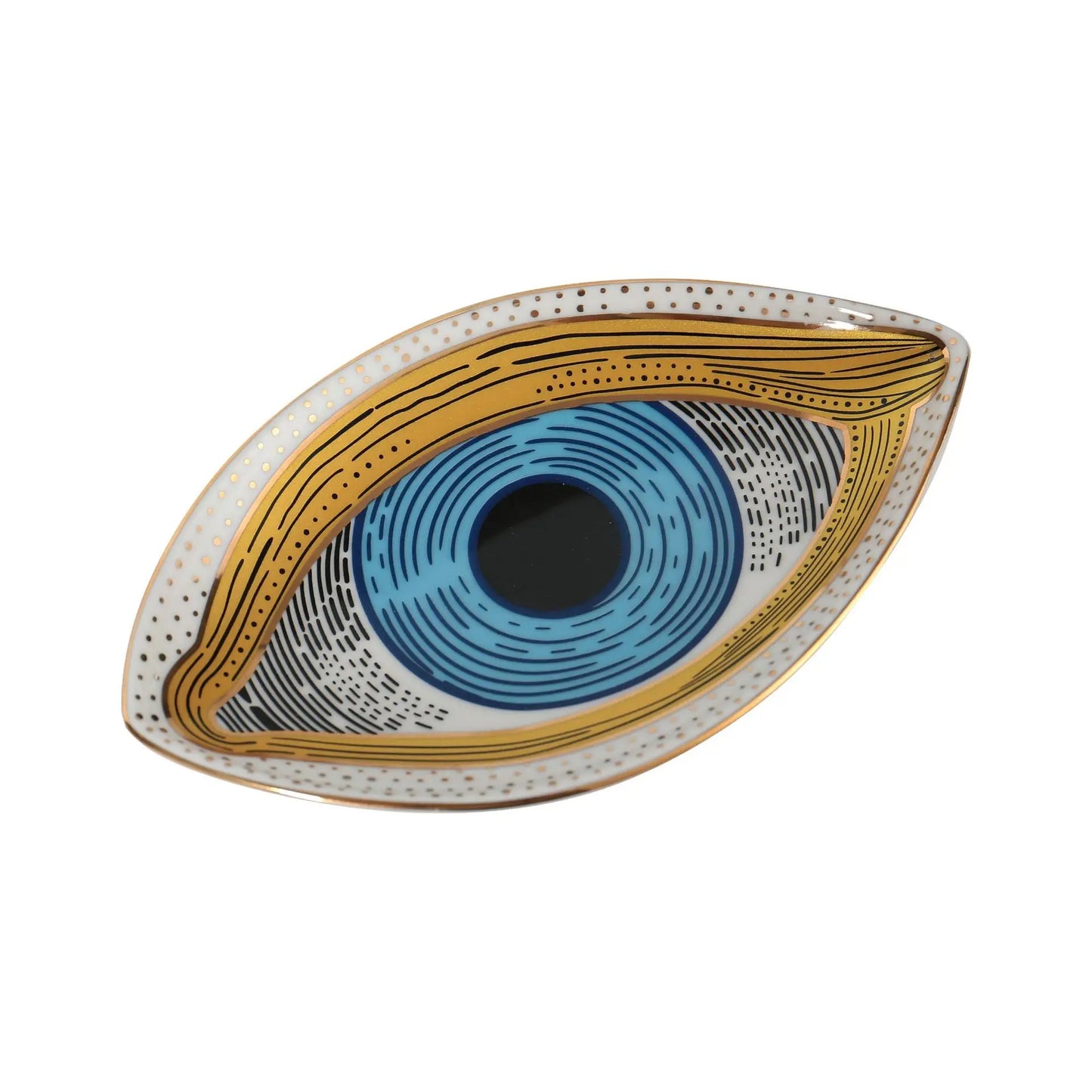 Jewelry Dish Ceramic Storage Trays Trinket Dish Ring Dish Evil Eye Plate Jewelry Organizer Containers Home Desktop Decor