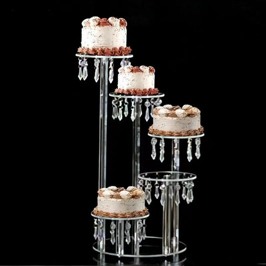 Table Wedding Rotating Acrylic Cake Stand Dessert Display For Birthday Party Decors