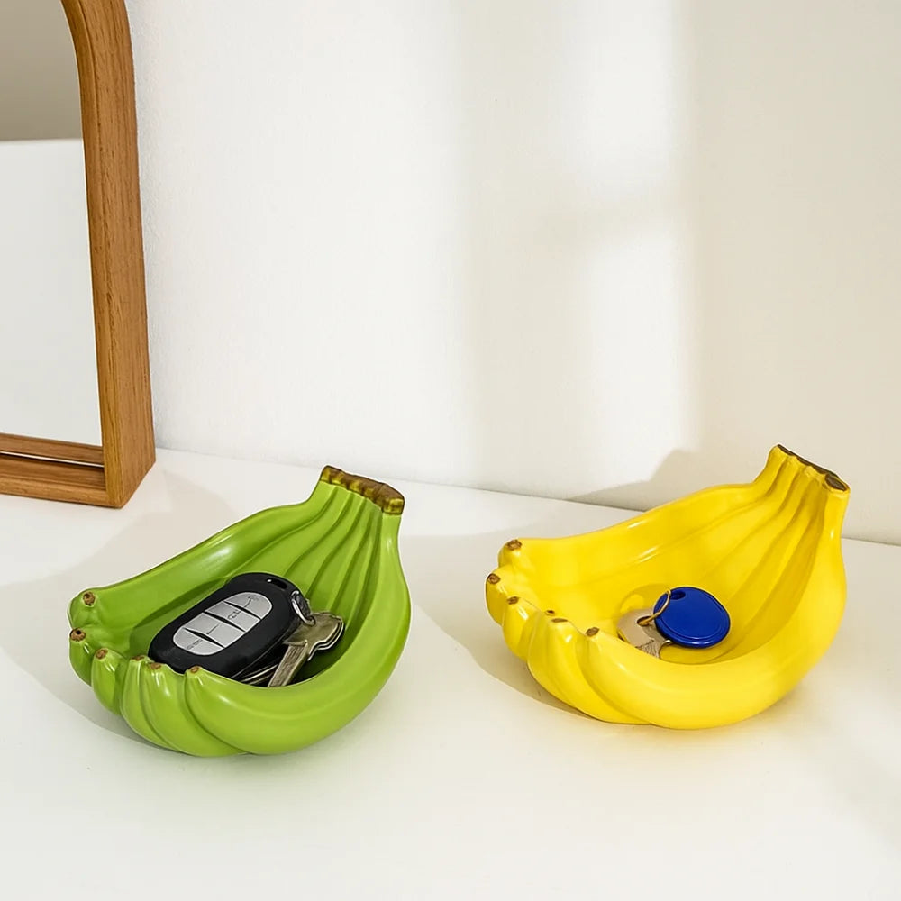 Tableware Ceramic Banana Shaped Storage Tray Durable Exquisite Dessert Plate Creative Fruit Tray Restaurant
