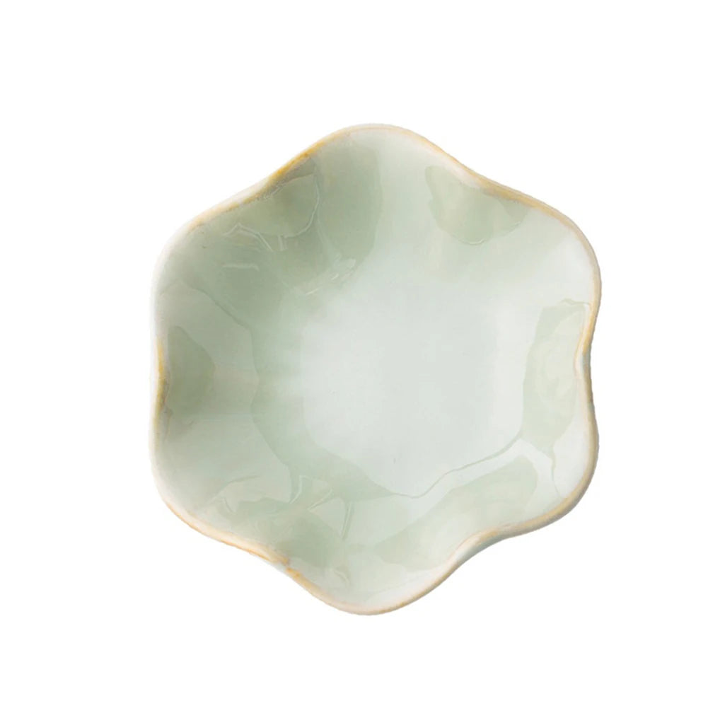 Ceramic Lotus Storage Trays Green Creative Tray For Decoration Jewelry Plate Jewelry Organizer Containers Desktop Decor
