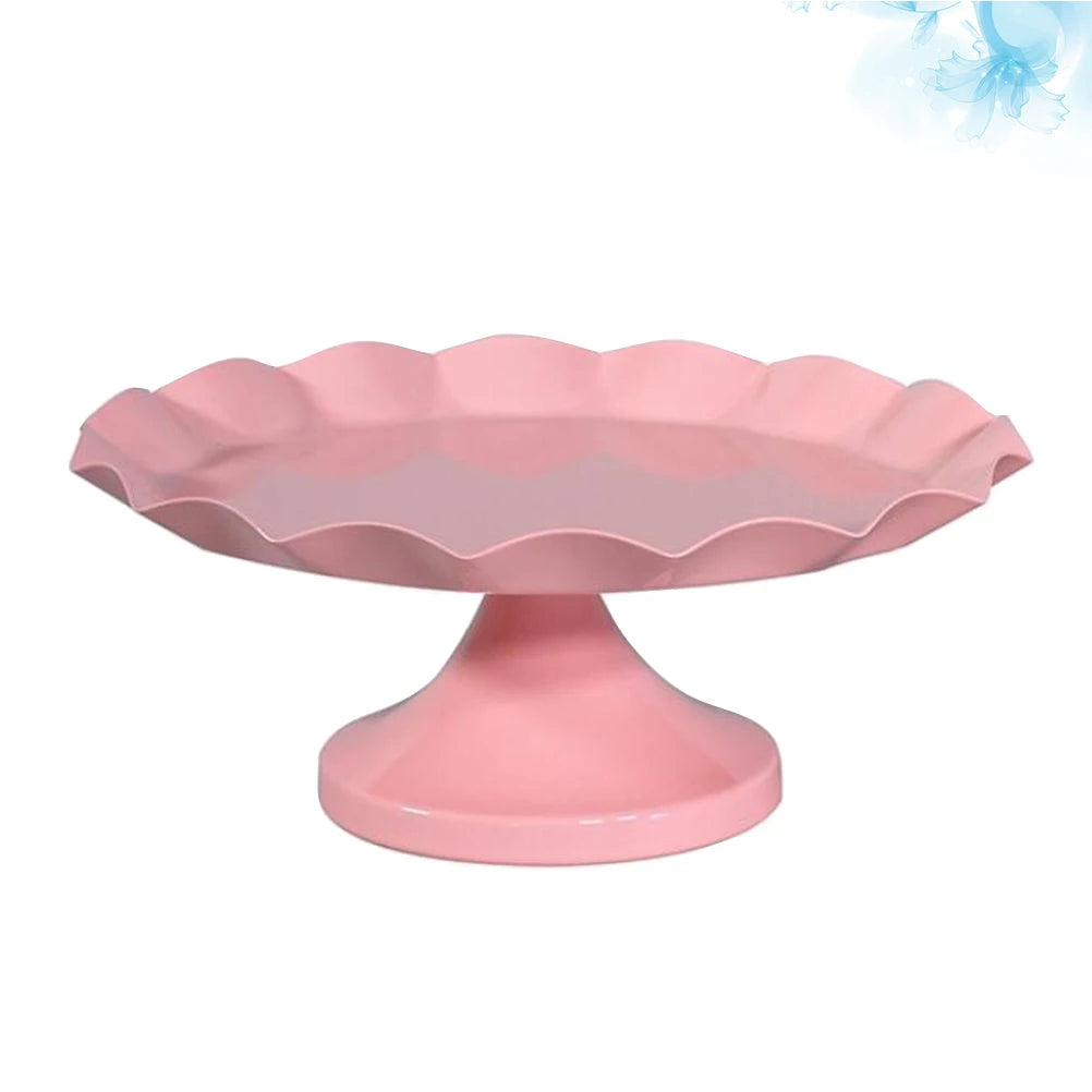1pc Pink Iron Dessert Stand Large Capacity Cupcake Display Rack Elegant Cake Tray Sweetheart Table Fruit Plate Party Wedding