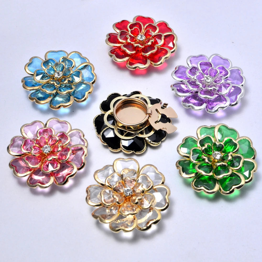 2pcs Korean Style Camellia Enamel Button Cover Cufflinks for woman Men Shirt  Alloy High-end Accessories