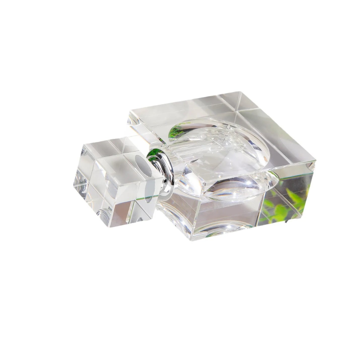 30ml Modern Large Capacity Square Crystal Perfume Bottle Art Decoration Clear Crystal Glass Perfume Bottle Desktop Ornament Gift