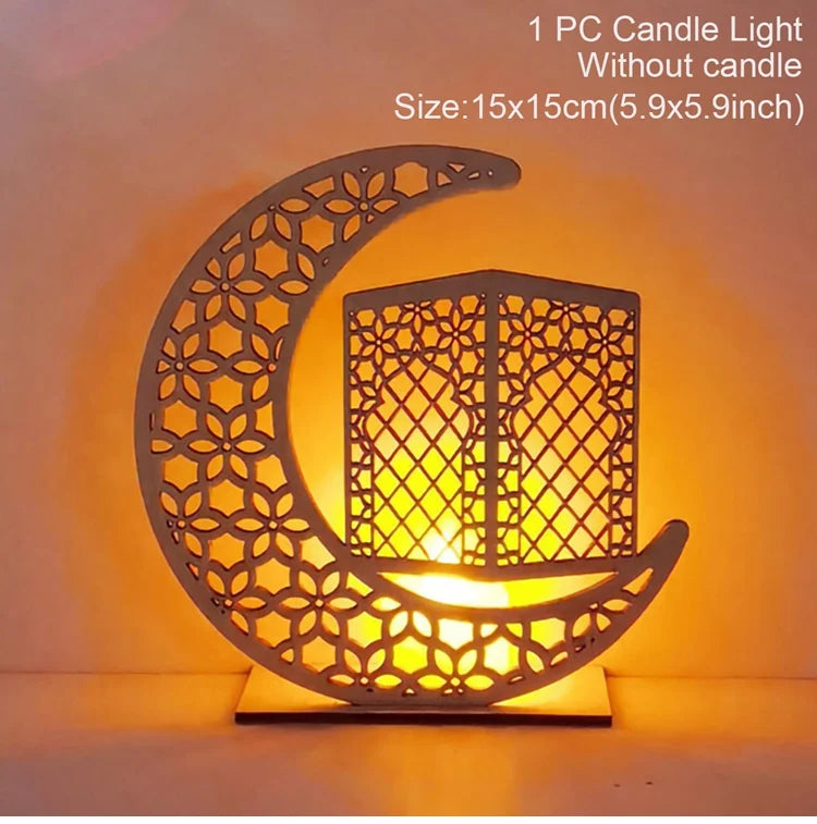 2025 EID Mubarak Wooden Pendant Ramadan Decoration For Home Islamic Muslim Party Decor EID Gifts Abaya AL Adha Kareem Gifts