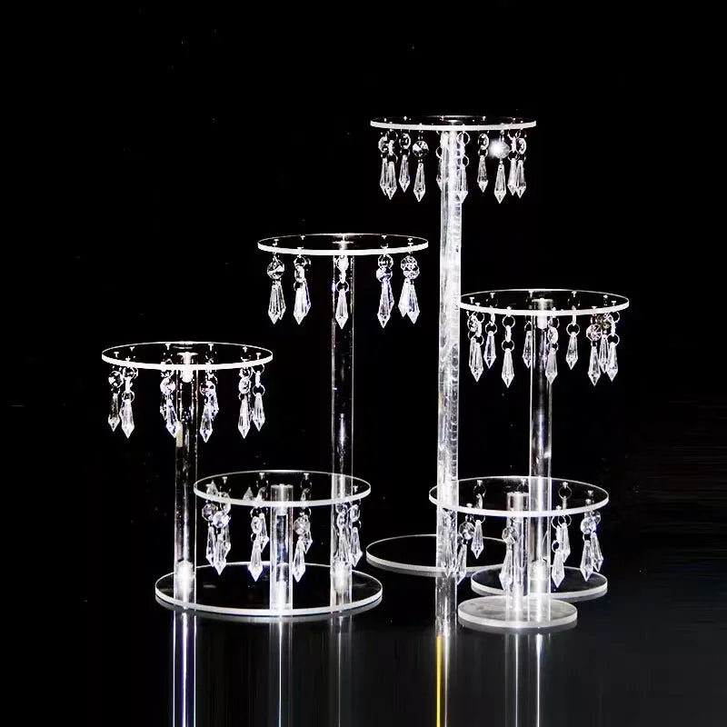 Table Wedding Rotating Acrylic Cake Stand Dessert Display For Birthday Party Decors