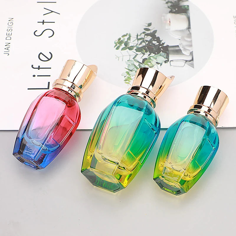 1 Pc Perfume Bottle 30ML 50ML Glass Colorful Large Capacity Perfume Atomizer High Capacity Empty Container Portable Refillable