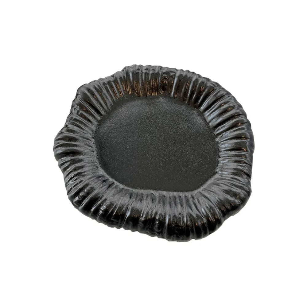 Home Decoration Ceramic Jewelry Storage Tray Irregular Portable Jewelry Display Rack Artistic Creative Storage Plate Home