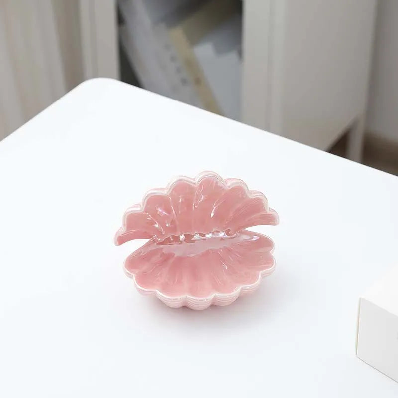 Ceramic Shell Jewelry Plate Earring Jewelry Storage Plate Display Plate Dressing Table Home Creative Handicraft Small Ornaments