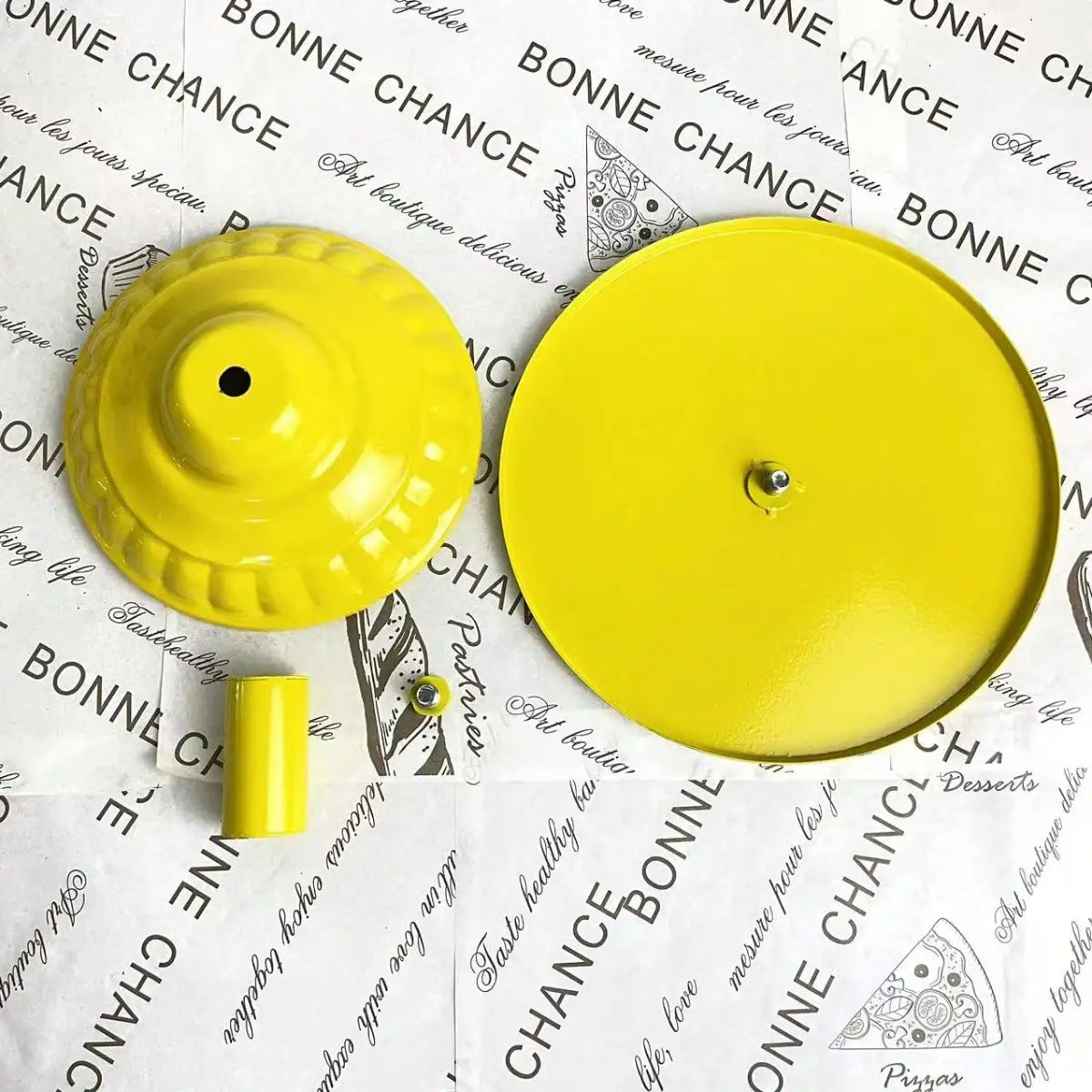 Yellow Cake Stand Wrought Iron Dessert Tray Afternoon Tea Birthday Party Home Decor Fruit Display Stand Plate