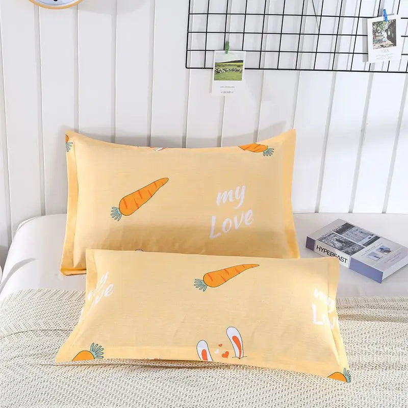 Printed Pillow Case Throw 40x60cm Simple Soft Cozy Skin-friendly Students Bedroom Cover Washable Home Household  Fashion