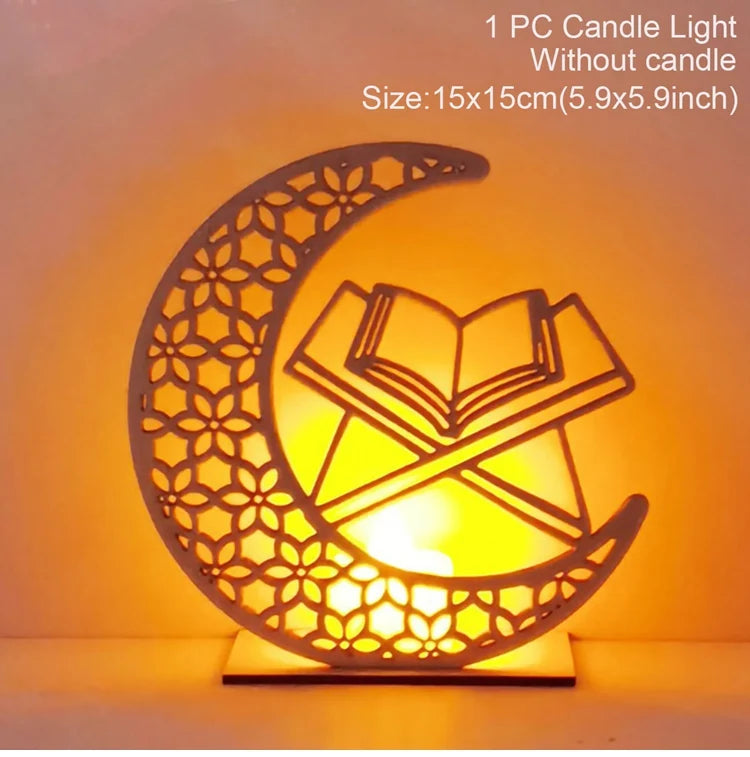 2025 EID Mubarak Wooden Pendant Ramadan Decoration For Home Islamic Muslim Party Decor EID Gifts Abaya AL Adha Kareem Gifts