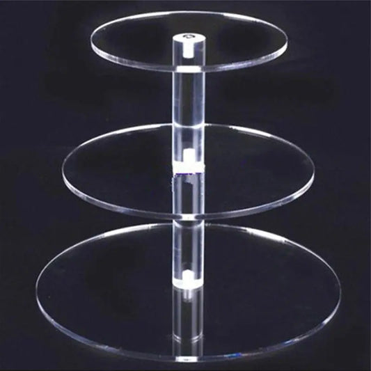 Acrylic Cake Round Wedding Stand Cupcake Dessert Tower Crystal Events Pastry Serving Platter Food Display For Birthday Xmas